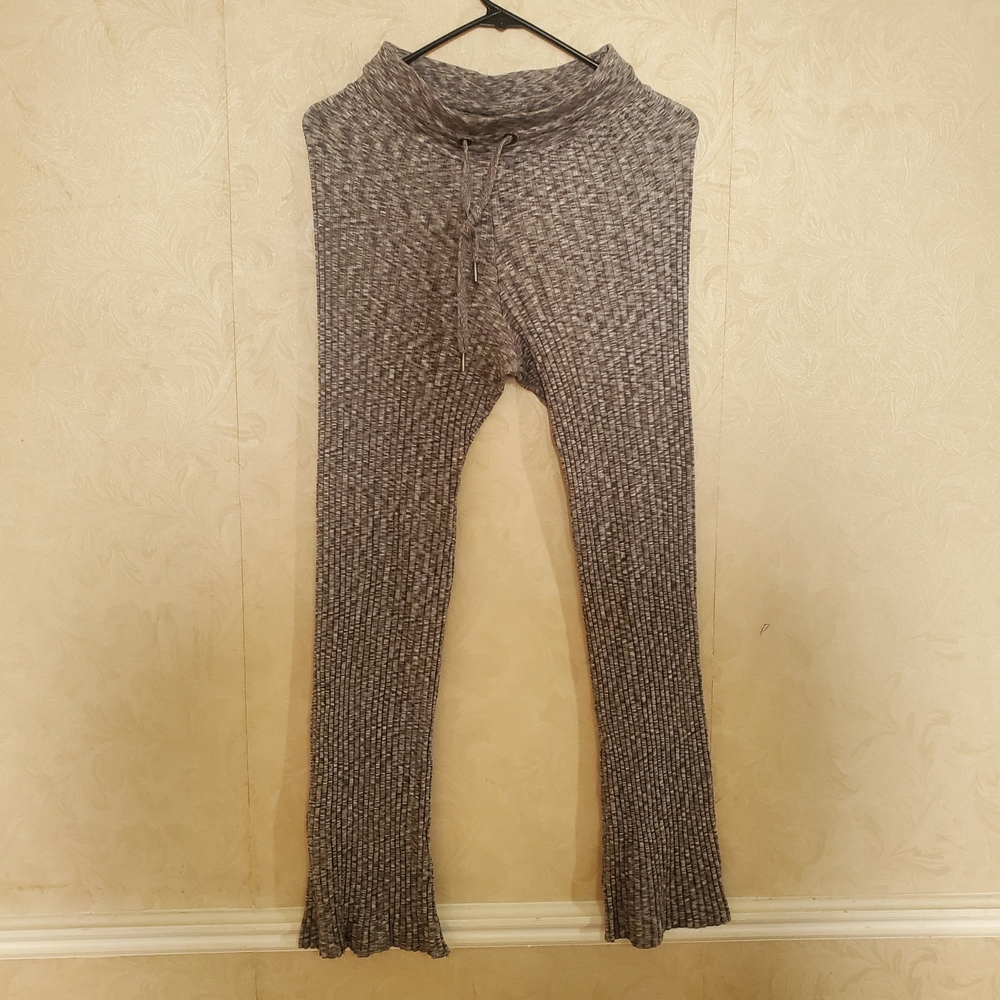 Athleta Heathered Knit Flare Pants - Gray